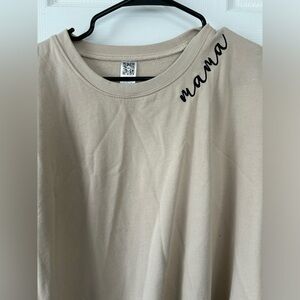 Mama Embroidered Sweater 2xl